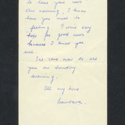 Letter from Barbara to Kath